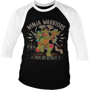 Teenage Mutant Ninja Turtles Raglan top -2XL- Ninja Warriors No Rules Zwart/Wit
