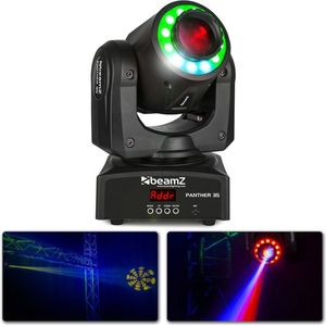 Moving head - Power Dynamics Panther 35 moving head met 35W LED en LED ring