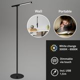 Briloner Leuchten - EVERYWHERE vloerlamp wandlamp dimbaar afschrikwekkend USB oplaadbaar
