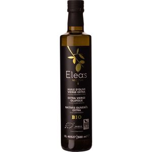 Bi(o)zonder Lekker: Extra Vergine Olijfolie (Eleas, 500ml) - zachte smaak met gras en artisjokken, pepertje bij afdronk - de top in Griekse olijfolie - gecertificeerd biologisch - kleinschalige produktie - rechtstreeks van de boer