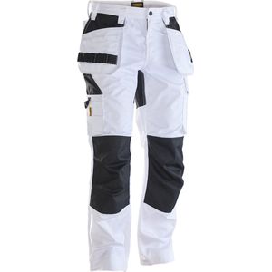 Jobman 2326 Craftsman Trousers Stretch 65232620 - Wit/zwart - C48