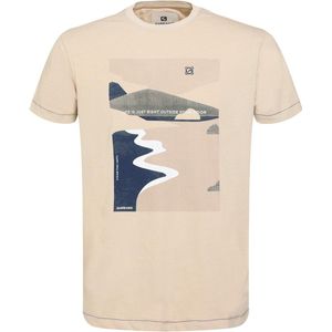 Gabbiano T-shirt T Shirt Katoen Met Print 154532 01 Beige Mannen Maat - L