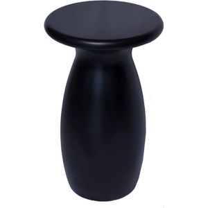 Goossens Marika Salontafel - Kunststof - 42 x 70 x 42 cm - Rond - zwart