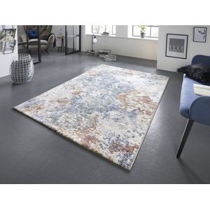 Flycarpets Elle Decoration - Modern Design Vloerkleed - Fontaine - Creme / Blauw / Groen - 200x290 cm