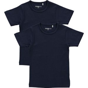 Dirkje 2pack shirts unisex Korte Mouwen Blauw - Maat 104