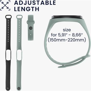 kwmobile 2x armband geschikt voor Xiaomi Mi Band 4 - Bandjes voor fitnesstracker in pastelgroen / zwart