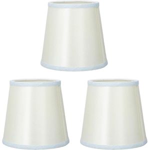 Beige Bell Lamp Shades Set van 3 Moderne Uno Fitter Sconce Lampenkap voor Vloer- en Hanglampen