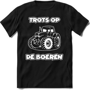 T-Shirt Knaller T-Shirt|Trots op de boeren / Boerenprotest / Steun de boer|Heren / Dames Kleding shirt Trekker / Tractor|Kleur zwart|Maat XXL