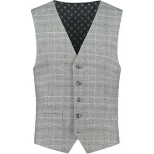 Gents - Gilet ruit lichtgrijs - Maat 56