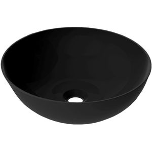 Opbouwwaskom - 40 cm - Mat Zwart - Porselein