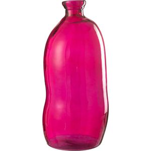 J-Line vaas Ovaal - glas - fuchsia - 73 cm hoog