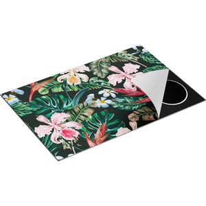 Chefcare Inductie Beschermer Getekende Tropische Bloemen - Abstract - 81,2x52 cm - Afdekplaat Inductie - Kookplaat Beschermer - Inductie Mat