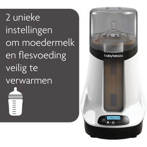 Baby Brezza - Slimme en veilige flessenwarmer + Bluetooth - met uniek moedermelk programma
