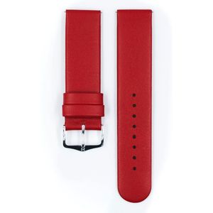 Hirsh Horlogeband Scandic Rood - Leer - 22mm