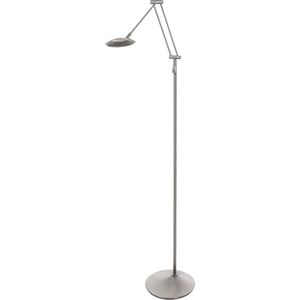 Moderne leeslamp led met dimmer | 1 lichts | grijs / zilver | kunststof / metaal | Ø 25 cm | 105 cm | verstelbaar | vloerlamp / staande lamp | modern design