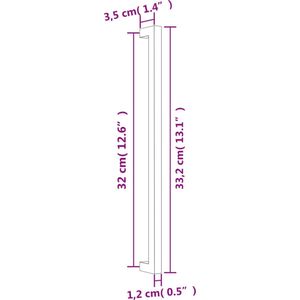 vidaXL Handvatten 20 st 320 mm roestvrij staal bronskleurig