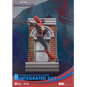Beast Kingdom Toys SpiderMan Beeld/figuur Integrated Suit Closed Box Version 16 cm No Way Home D-Stage PVC Diorama Multicolours