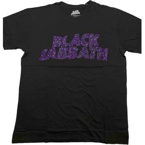 Black Sabbath - Wavy Logo Heren T-shirt - L - Zwart