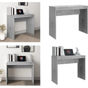 vidaXL Bureau 90x40x72 cm bewerkt hout betongrijs - Bureau - Bureaus - Laptoptafel - Computertafel