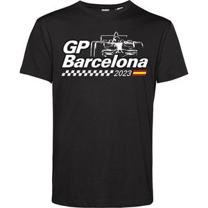 T-shirt Auto GP Barcelona 2023 | Formule 1 fan | Max Verstappen / Red Bull racing supporter | Zwart | maat XL
