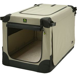 Maelson Reisbench 62cm Soft Kennel - Hondenbench van zacht materiaal - Opvouwbare kennel met stevig stalen binnenframe Beige