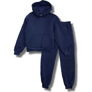 Joggingpak voor kinderen | Kids Joggingset ""Donker blauw"", verkrijgbaar in de maten 104 t/m 164