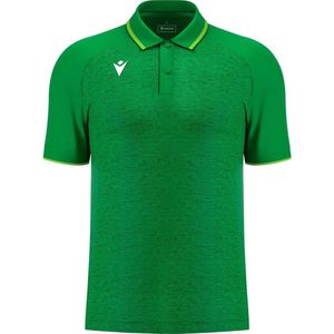 Macron Glory Aulos Polo Kinderen - Groen / Fluo Groen | Maat: 7-8 Y
