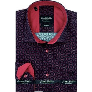 Mannen Blouse - Slim Fit - Heren Print Overhemden Volwassenen met Lange Mouw