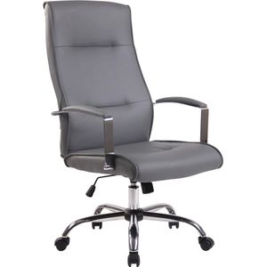 Bureaustoel - Ergonomische bureaustoel - Design - In hoogte verstelbaar - Kunstleer - Grijs - 63x72x124 cm