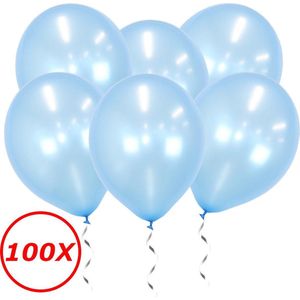 Blauwe Ballonnen Metallic 100 Stuks Verjaardag Luxe Babyshower Ballon