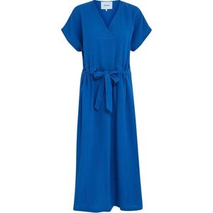 Minus Hemma Midi Dress 2 Jurken Dames - Kleedje - Rok - Jurk - Blauw/wit gestreept - Maat 36