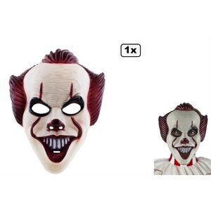 Masker Evil clown - PVC - Horror spooktocht griezel Pennywise creepy Halloween