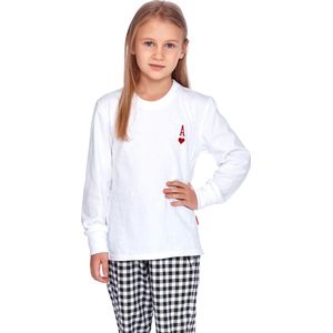 Familie Pyjama voor jongens meisjes unisex Aas Wit PDG.4163 110/116