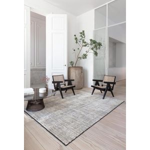 LIGNE PURE Oat – vloerkleed – tapijt – handgeweven – wol – eco – modern – Zwart Wit - 140x200