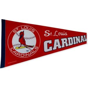 USArticlesEU - St. Louis Cardinals - Saint Louis - MLB - Vaantje - Baseball - Honkbal -  Sportvaantje - Pennant - Wimpel - Vlag - Rood/Wit - 31 x 72 cm