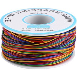 Belkabel 8 kernen 250 m - gewikkelde draad elektrische kabel - metalen kabel isolatietest - solide kabel van vertind koper - 30 AWG - hoge kwaliteit .