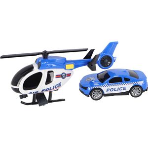 Rapid Wheels Politiehelikopter En Auto + Licht En Geluid