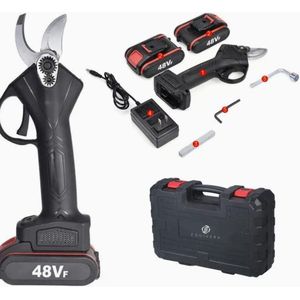 Equivera Elektrische Snoeischaar - 1 Oplaadbare Accu - 30mm Snijdiameter - Draadloos - Heggenschaar - Takkenschaar