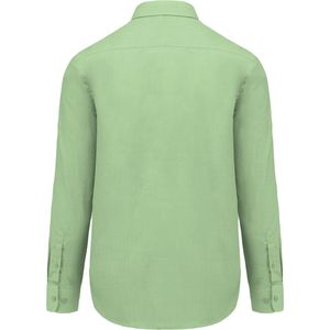 Overhemd Heren 6XL Kariban Lange mouw Pistachio Green 65% Polyester, 35% Katoen