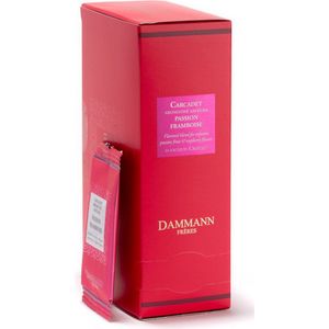 Dammann Frères - Carcadet passion framboise 24 verpakte theezakjes - Vruchtenthee met de smaak van passievrucht - zonder cafeïne