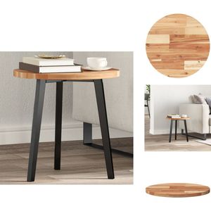 vidaXL Tafelblad - Tafelbladen - Vervangend Tafelblad - Meubelpaneel - Tafelblad rond Ø 40x2 cm massief acaciahout
