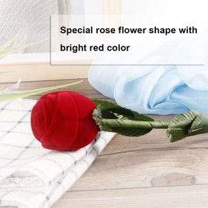 Warring Box Mode Rose Flower Shape Trouwringen-Opbergdoos voor Ketting Oorbellen - HTML Content toegevoegd .