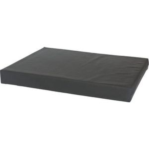 Losse hoes matras/orthopedisch hondenbed leatherlook antraciet maat 100x75x10 cm