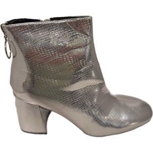 LUCKYSHOES-ENKELBOOTS-SILVERY-SNAKELOOK-HAKJE 5-7 CM-37