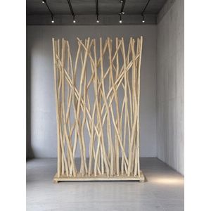 TeakOne - Paravaan hoog - Roomdivider - Kamerscherm - Teak - Bohemian - Natural wood - hout - scheidingswand