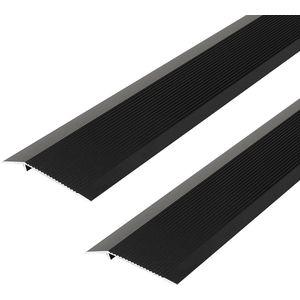 Aluminium vloeren overgangsprofiel voor hoogtecompensatie - 2 stuks - Overbruggen van 8-40 mm - Overgangslijst deurlijst vloer - Afsluiting aanpassingsprofiel - Overgangsrail voor drempels - Zuigrobot