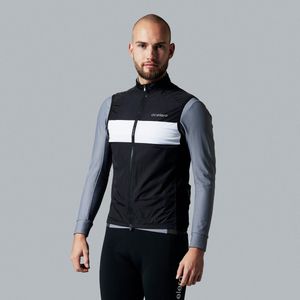 Acelera - Lichte Winddichte Fiets Gilet Wielrennen Windvest Mouwloos - Zwart - Heren - Maat L