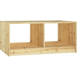 vidaXL - Salontafel - 75x50x33,5 - cm - massief - vurenhout