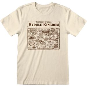 The Legend Of Zelda Map of Hyrule T-shirt gebroken wit S Unisex