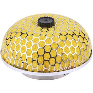 Universeel Auto Luchtfilter 76mm Paddenstoel Sportluchtfilter Geel - Hoge Doorstroming Dubbellaags
